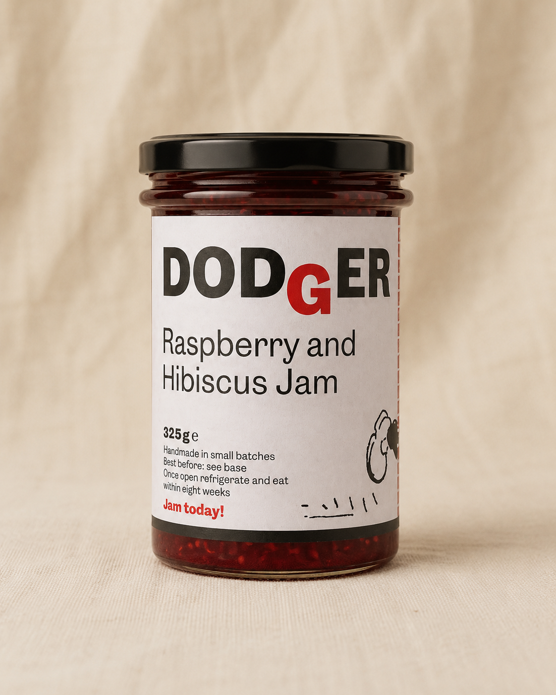 Dodger Raspberry and Hibiscus Jam