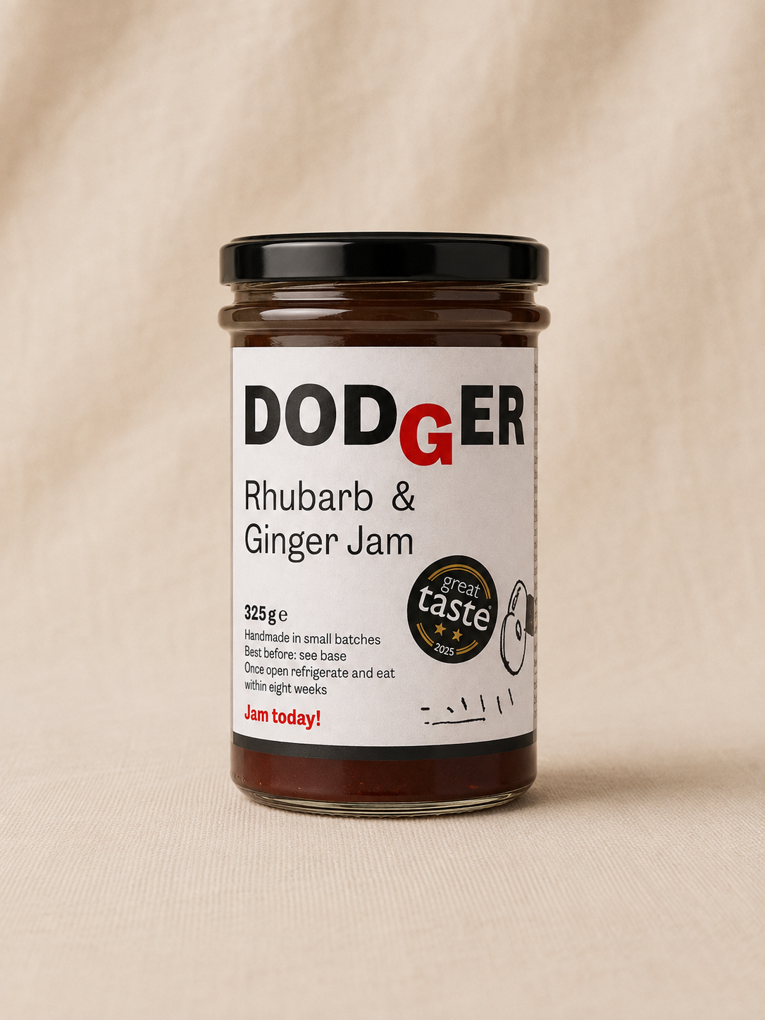 Dodger Rhubarb and Ginger Jam