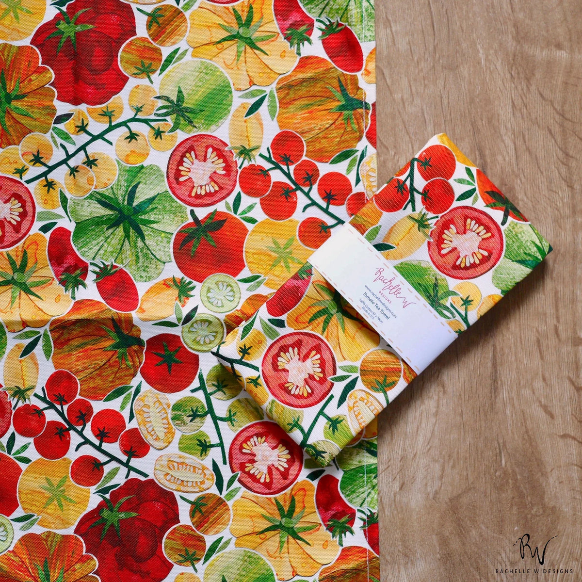 Rachelle W Designs | Tomato tea towel